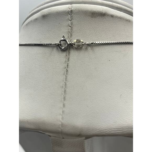 Blue Larimar and CZ Sterling Silver Seahorse Sea Life Caribbean Blue Necklace - Picture 8 of 12